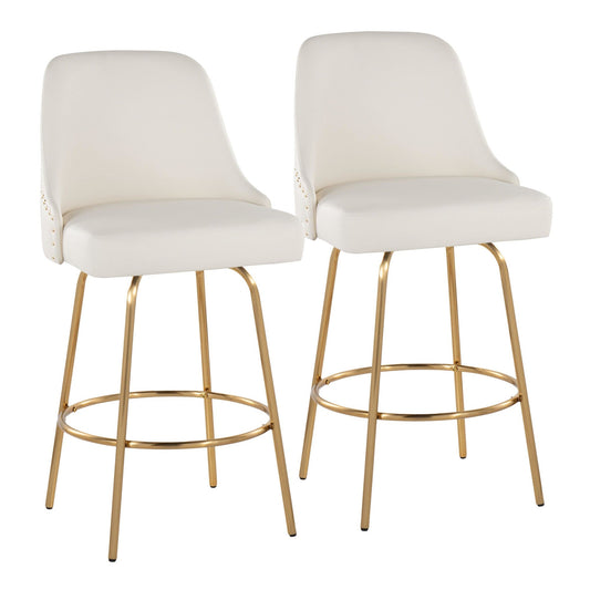 Majestic Office Furniture Marcel 27" Fixed-Height Counter Stool - Set of 2