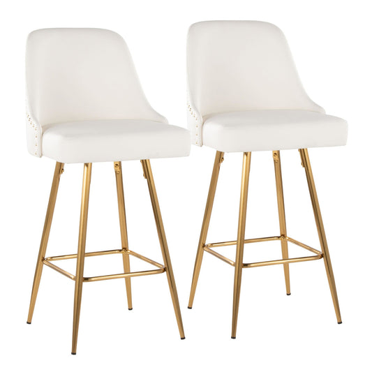 Majestic Office Furniture Marcel 27" Fixed-Height Counter Stool - Set of 2