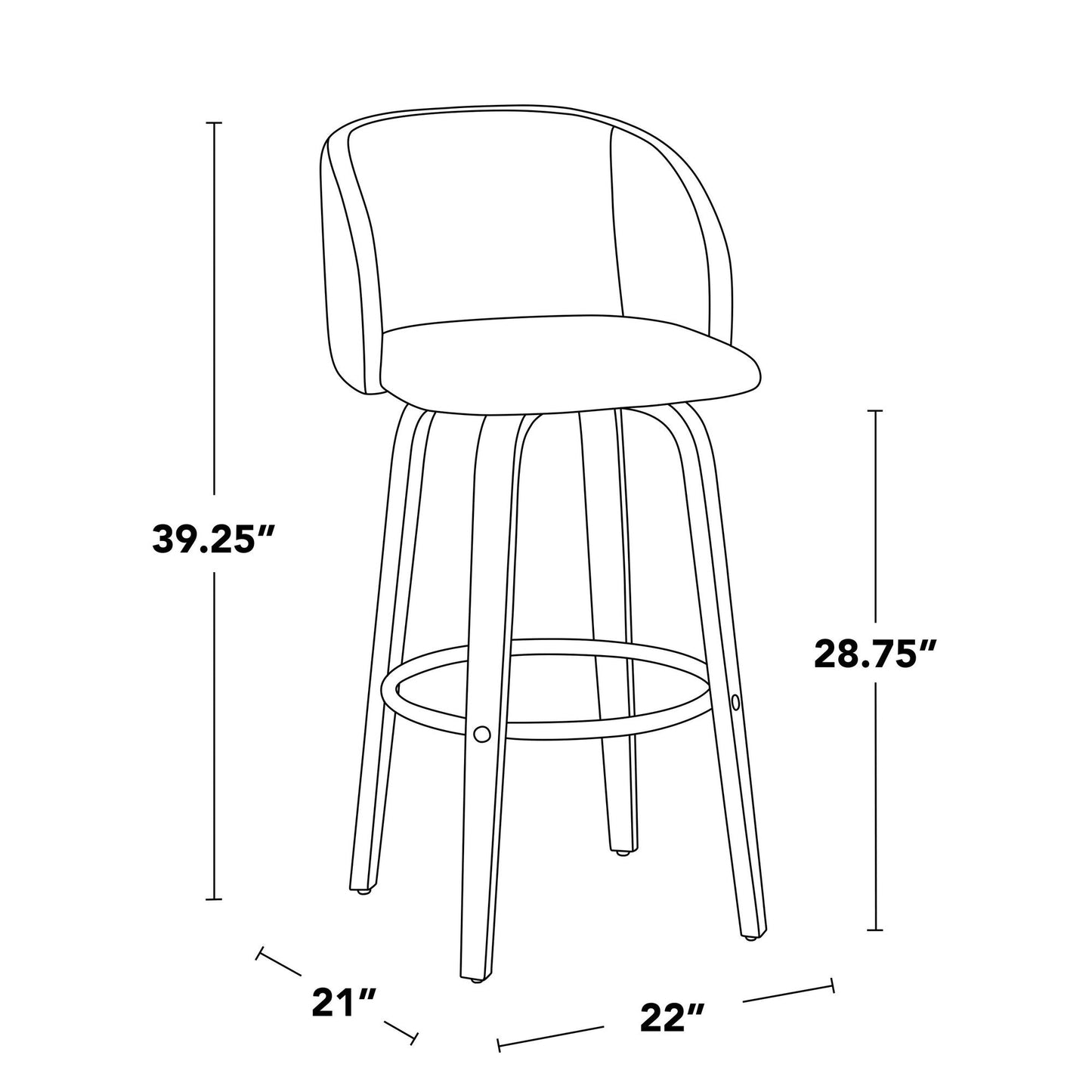 Majestic Office Furniture 29" Fixed-Height Barstool - Set of 2