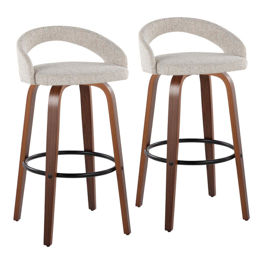 Majestic Office Furniture Upholstered 30" Fixed-Height Barstool - Set of 2