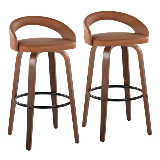 Majestic Office Furniture Upholstered 30" Fixed-Height Barstool - Set of 2