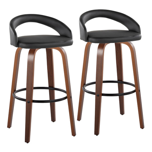 Majestic Office Furniture Upholstered 30" Fixed-Height Barstool - Set of 2