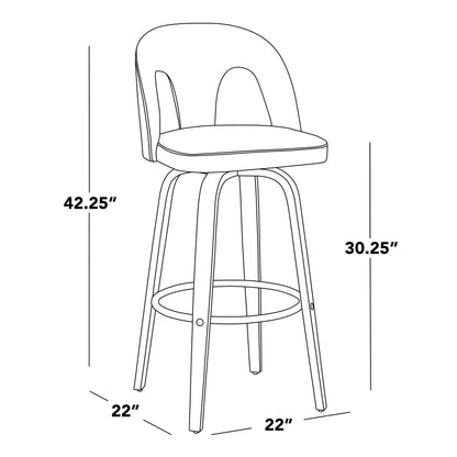 Majestic Office Furniture Upholstered 30" Fixed-Height Barstool - Set of 2