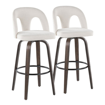 Majestic Office Furniture Upholstered 30" Fixed-Height Barstool - Set of 2