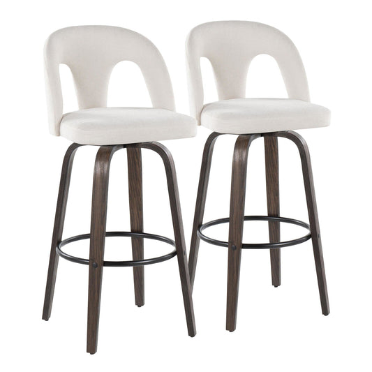 Majestic Office Furniture Upholstered 30" Fixed-Height Barstool - Set of 2