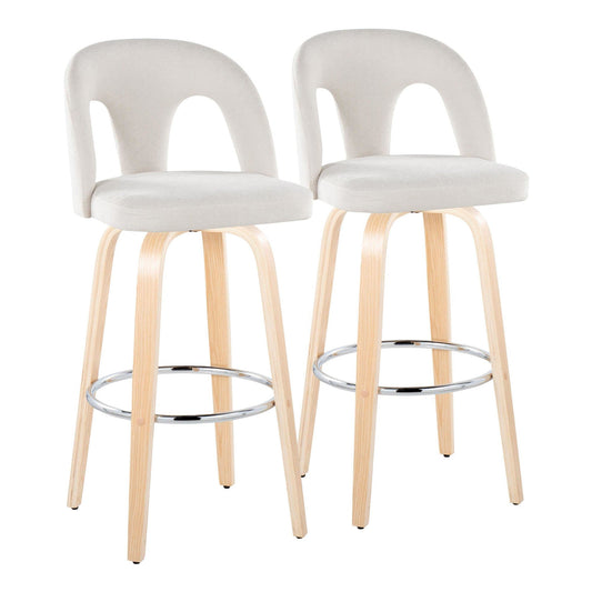 Majestic Office Furniture Upholstered 30" Fixed-Height Barstool - Set of 2