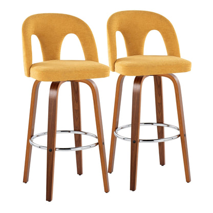 Majestic Office Furniture Upholstered 30" Fixed-Height Barstool - Set of 2