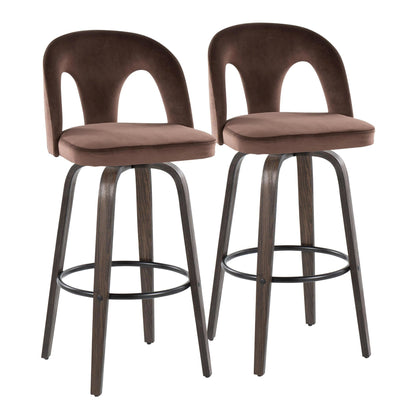 Majestic Office Furniture Upholstered 30" Fixed-Height Barstool - Set of 2