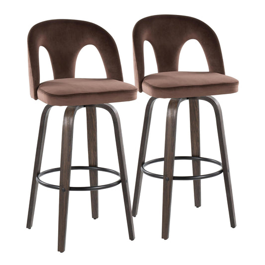 Majestic Office Furniture Upholstered 30" Fixed-Height Barstool - Set of 2