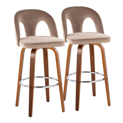 Majestic Office Furniture Upholstered 30" Fixed-Height Barstool - Set of 2