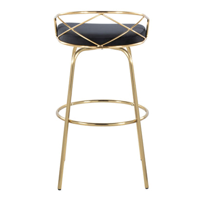 Majestic Office Furniture Glam 30" Fixed-Height Barstool - Set of 2