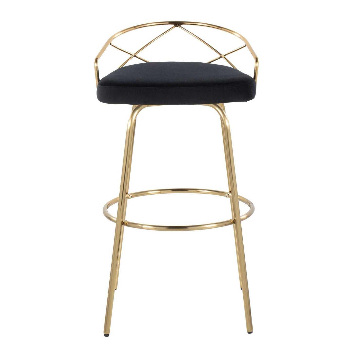 Majestic Office Furniture Glam 30" Fixed-Height Barstool - Set of 2