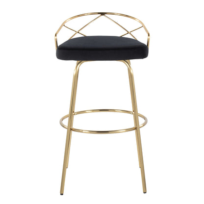 Majestic Office Furniture Glam 30" Fixed-Height Barstool - Set of 2
