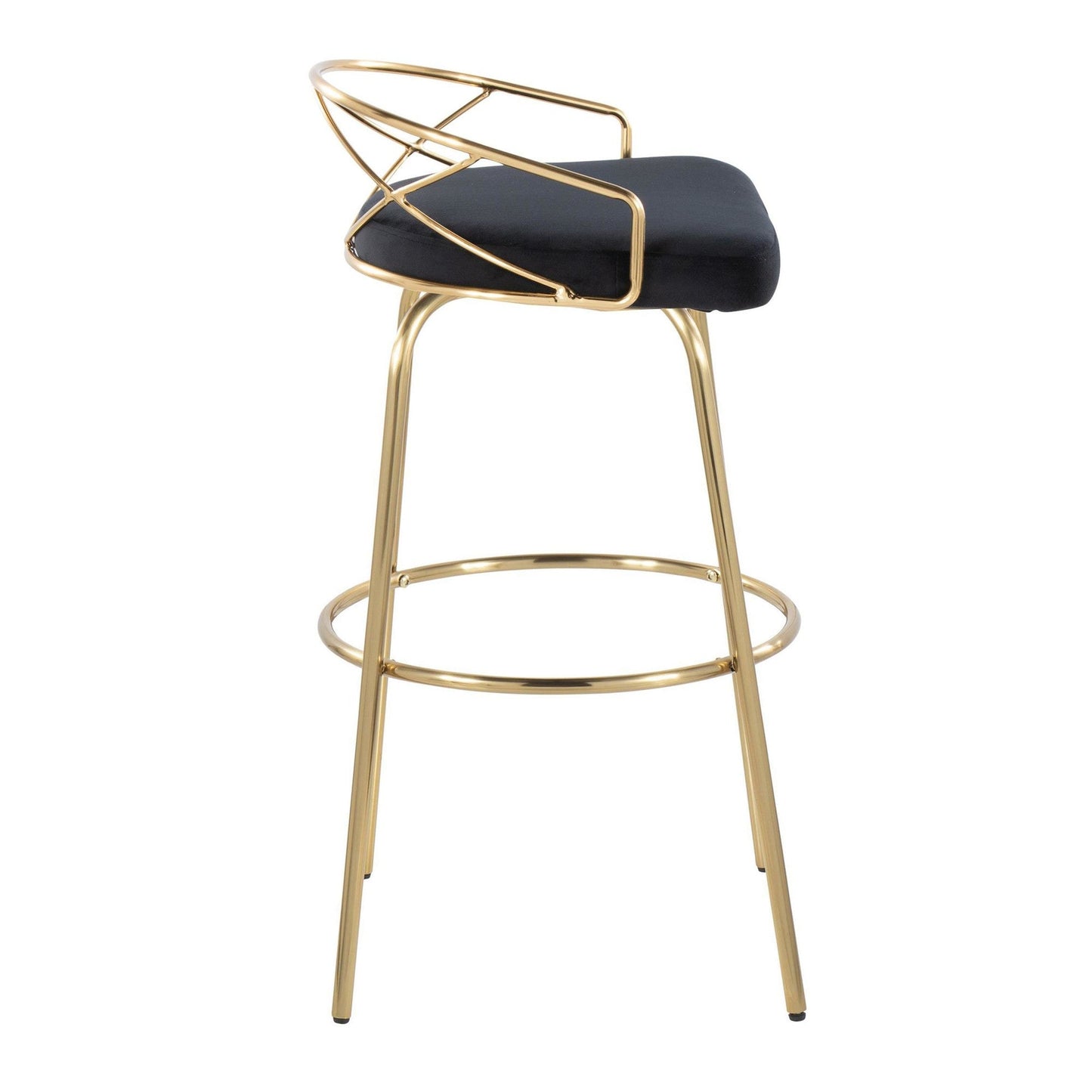 Majestic Office Furniture Glam 30" Fixed-Height Barstool - Set of 2