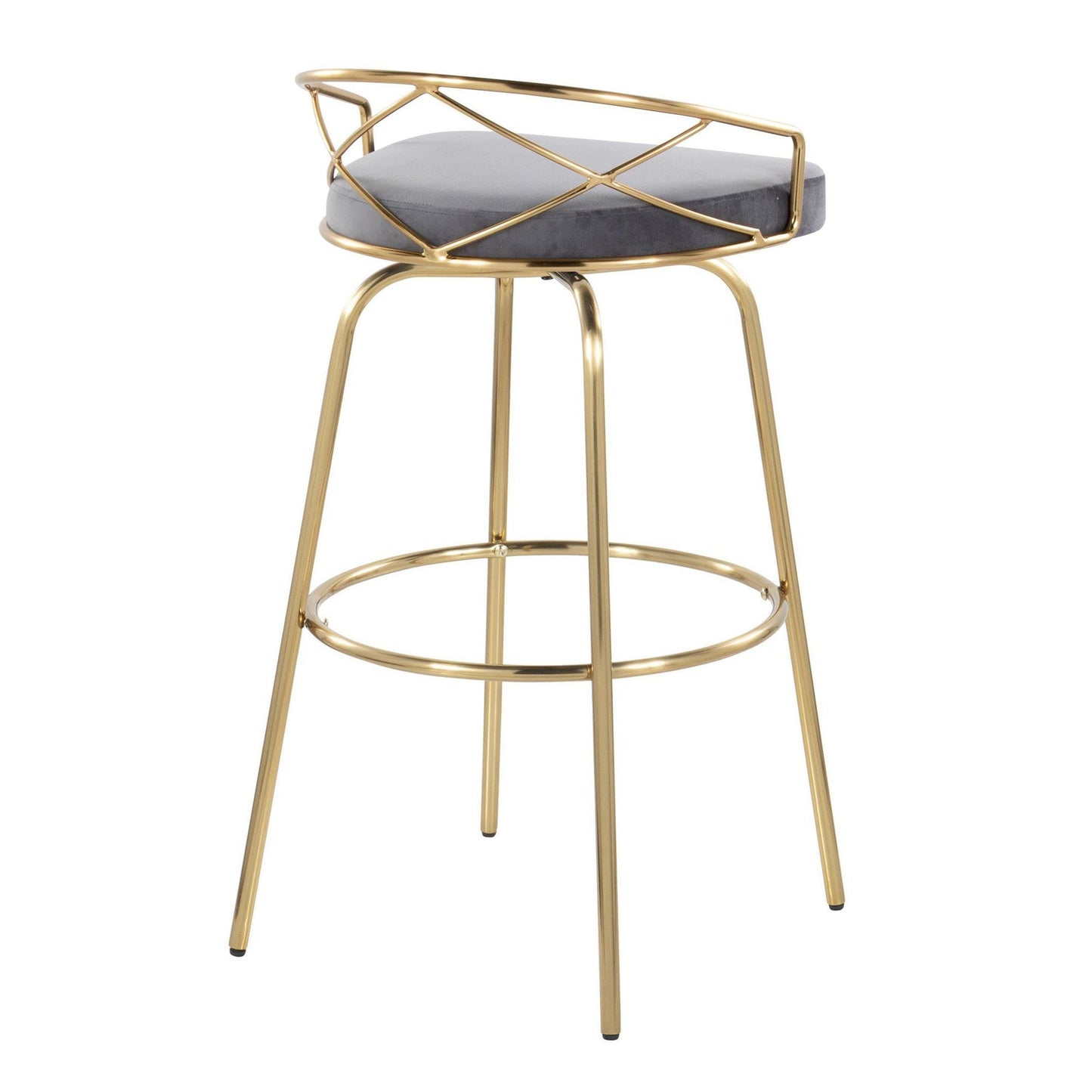 Majestic Office Furniture Glam 30" Fixed-Height Barstool - Set of 2