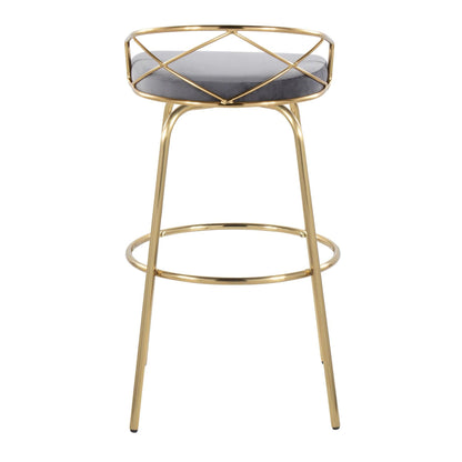 Majestic Office Furniture Glam 30" Fixed-Height Barstool - Set of 2