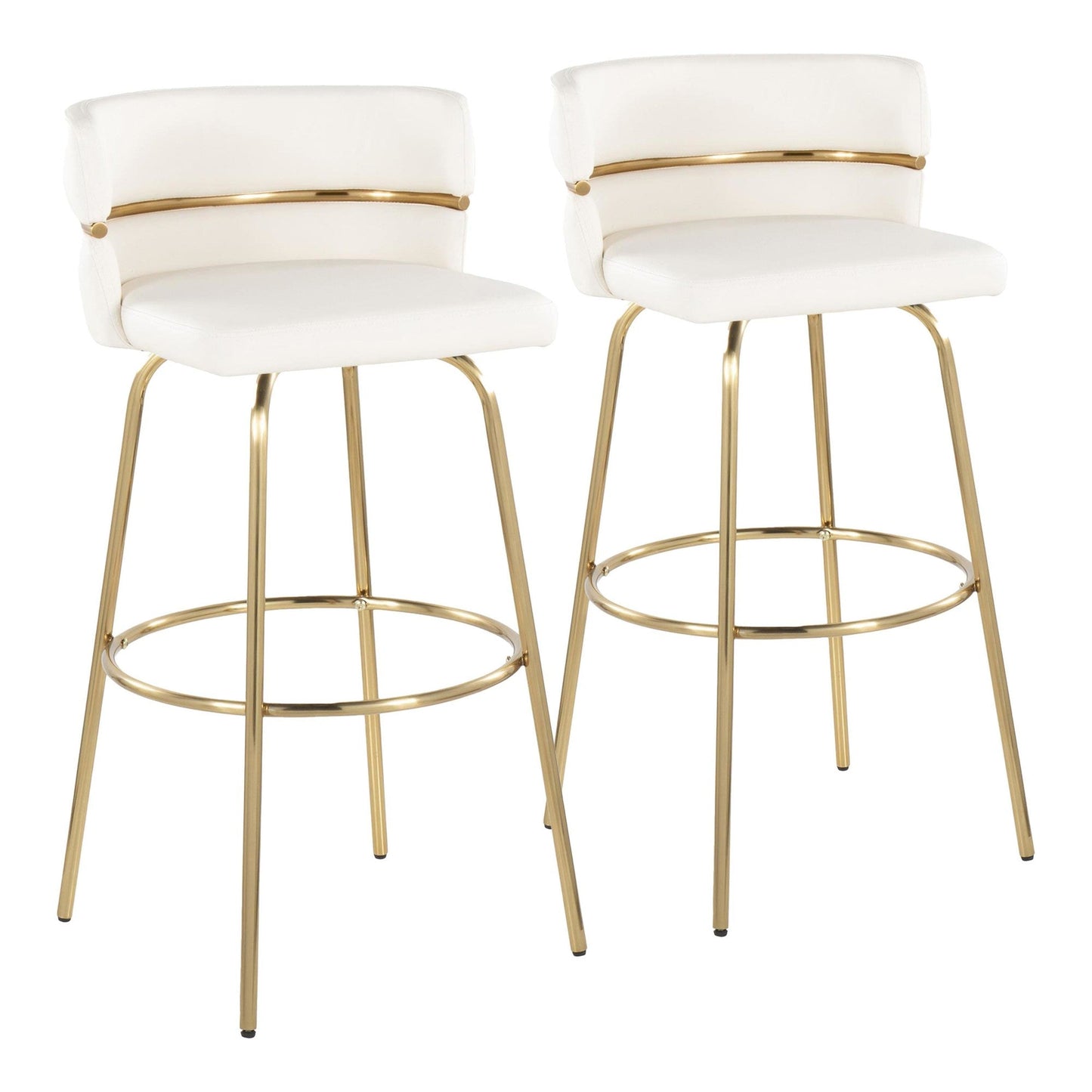 Majestic Office Furniture Claire 30" Fixed-Height Barstool - Set of 2