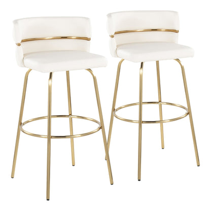 Majestic Office Furniture Claire 30" Fixed-Height Barstool - Set of 2