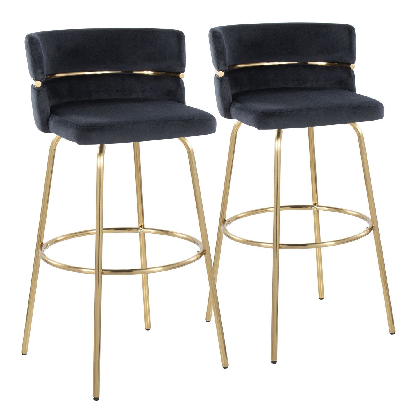 Majestic Office Furniture Claire 30" Fixed-Height Barstool - Set of 2