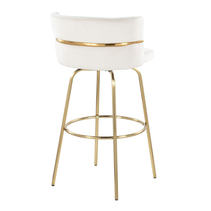 Majestic Office Furniture Claire 30" Fixed-Height Barstool - Set of 2