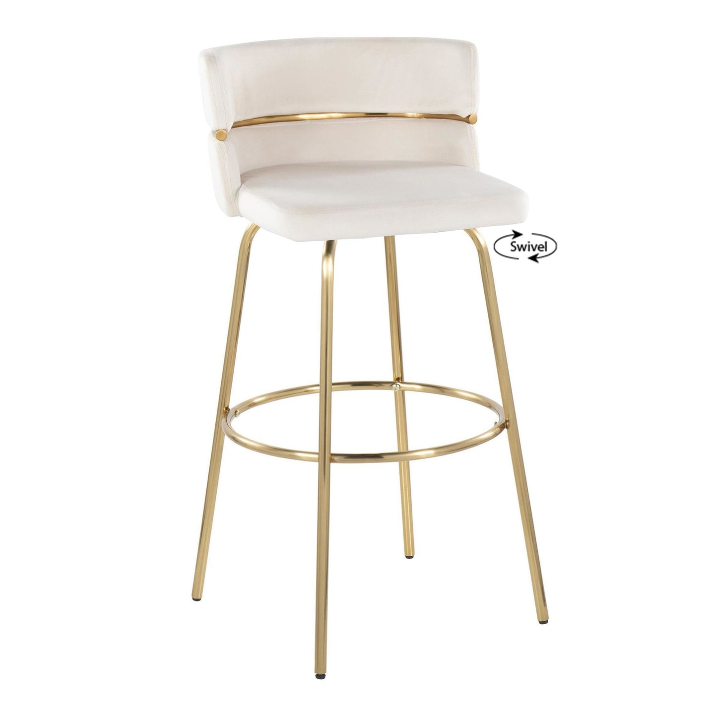 Majestic Office Furniture Claire 30" Fixed-Height Barstool - Set of 2