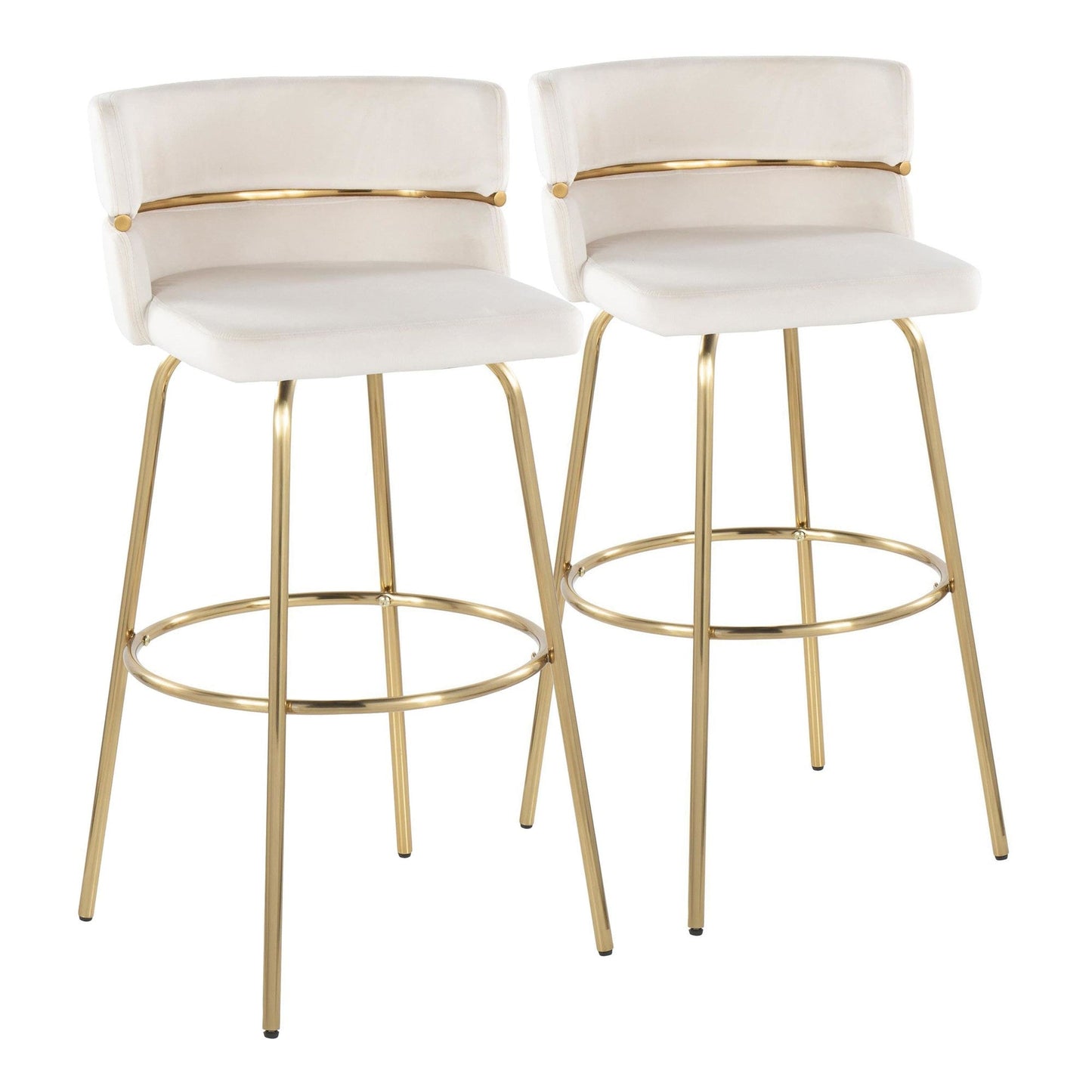 Majestic Office Furniture Claire 30" Fixed-Height Barstool - Set of 2