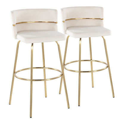 Majestic Office Furniture Claire 30" Fixed-Height Barstool - Set of 2