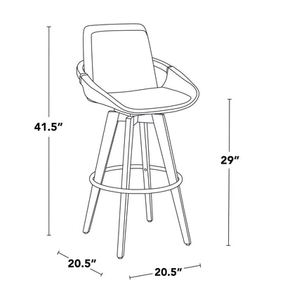 Majestic Office Furniture 29" Fixed-Height Barstool