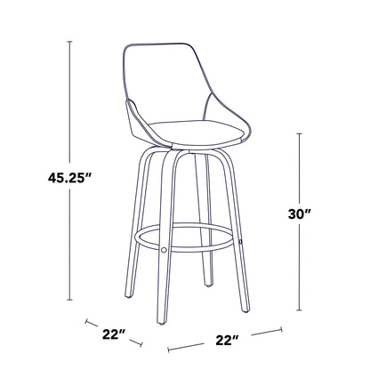 Majestic Office Furniture 30" Fixed-Height Barstool - Set of 2