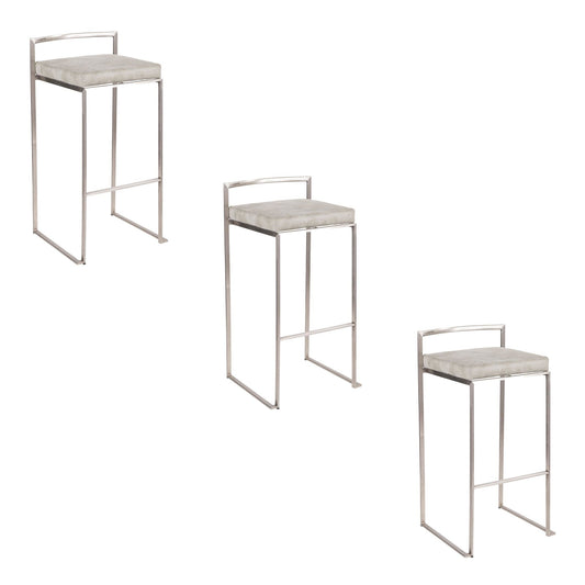 Majestic Office Furniture Stacker 30" Fixed-Height Barstool - Set Of 3
