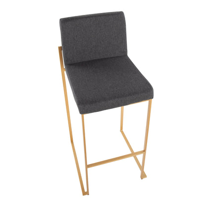 Majestic Office Furniture High Back 30" Fixed-Height Barstool - Set Of 3