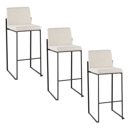 Majestic Office Furniture High Back 30" Fixed-Height Barstool - Set Of 3