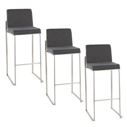 Majestic Office Furniture High Back 30" Fixed-Height Barstool - Set Of 3