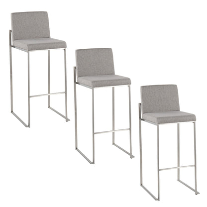 Majestic Office Furniture High Back 30" Fixed-Height Barstool - Set Of 3