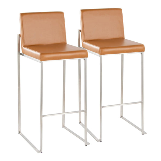 Majestic Office Furniture High Back 30" Fixed-Height Barstool - Set of 2