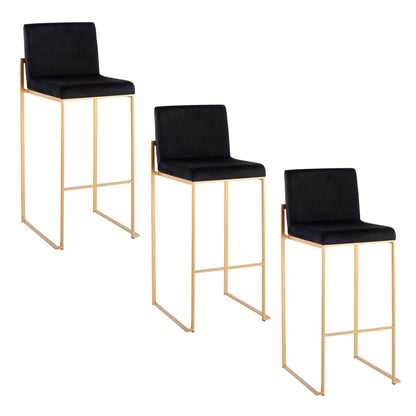 Majestic Office Furniture High Back 30" Fixed-Height Barstool - Set Of 3