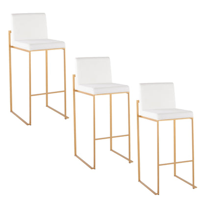 Majestic Office Furniture High Back 30" Fixed-Height Barstool - Set Of 3