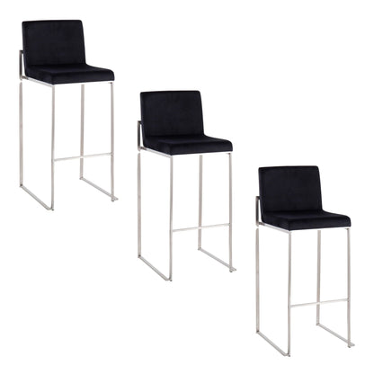 Majestic Office Furniture High Back 30" Fixed-Height Barstool - Set Of 3