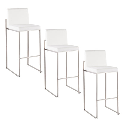 Majestic Office Furniture High Back 30" Fixed-Height Barstool - Set Of 3