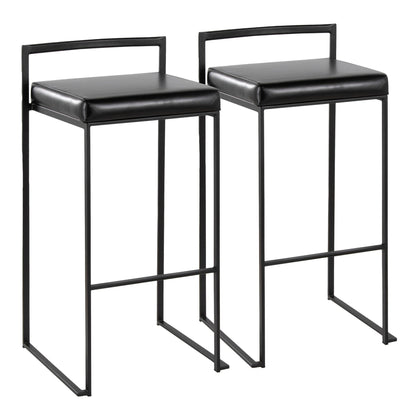 Majestic Office Furniture Stacker 30" Fixed-Height Barstool - Set of 2