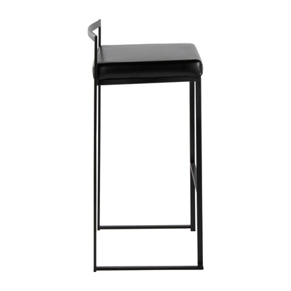 Majestic Office Furniture Stacker 30" Fixed-Height Barstool - Set of 2