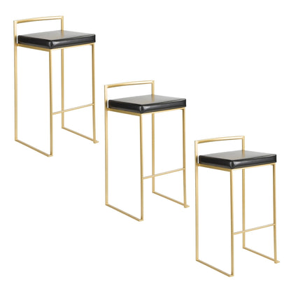 Majestic Office Furniture Stacker 30" Fixed-Height Barstool - Set Of 3