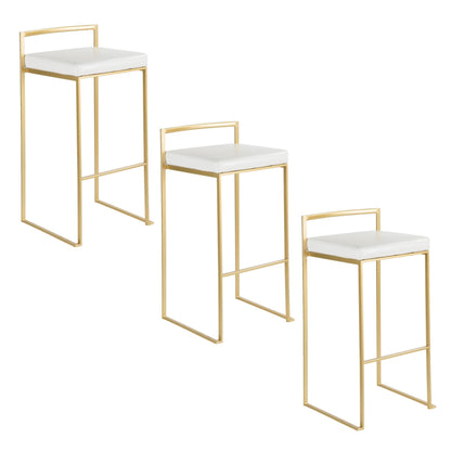 Majestic Office Furniture Stacker 30" Fixed-Height Barstool - Set Of 3