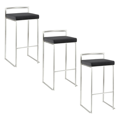 Majestic Office Furniture Stacker 30" Fixed-Height Barstool - Set Of 3