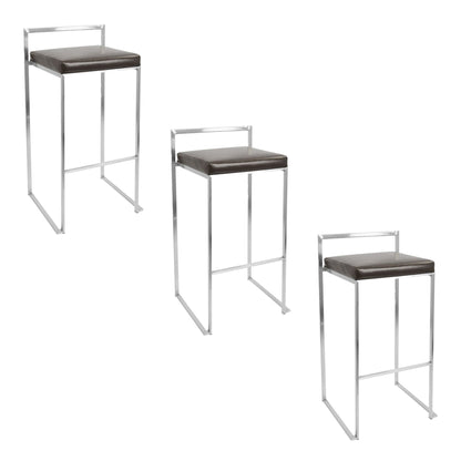 Majestic Office Furniture Stacker 30" Fixed-Height Barstool - Set Of 3