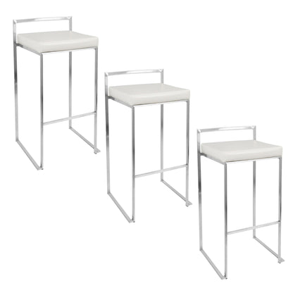 Majestic Office Furniture Stacker 30" Fixed-Height Barstool - Set Of 3