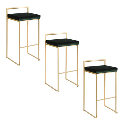 Majestic Office Furniture Stacker 30" Fixed-Height Barstool - Set Of 3