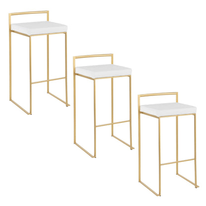 Majestic Office Furniture Stacker 30" Fixed-Height Barstool - Set Of 3