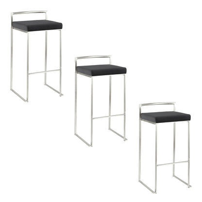 Majestic Office Furniture Stacker 30" Fixed-Height Barstool - Set Of 3
