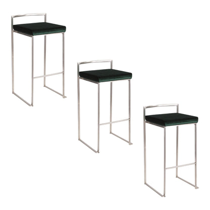 Majestic Office Furniture Stacker 30" Fixed-Height Barstool - Set Of 3